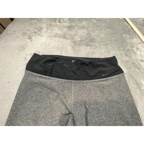 Nike Legend Dri-Fit Womens Medium Gray & Black Athletic Leggings Workout Running - Picture 7 of 10